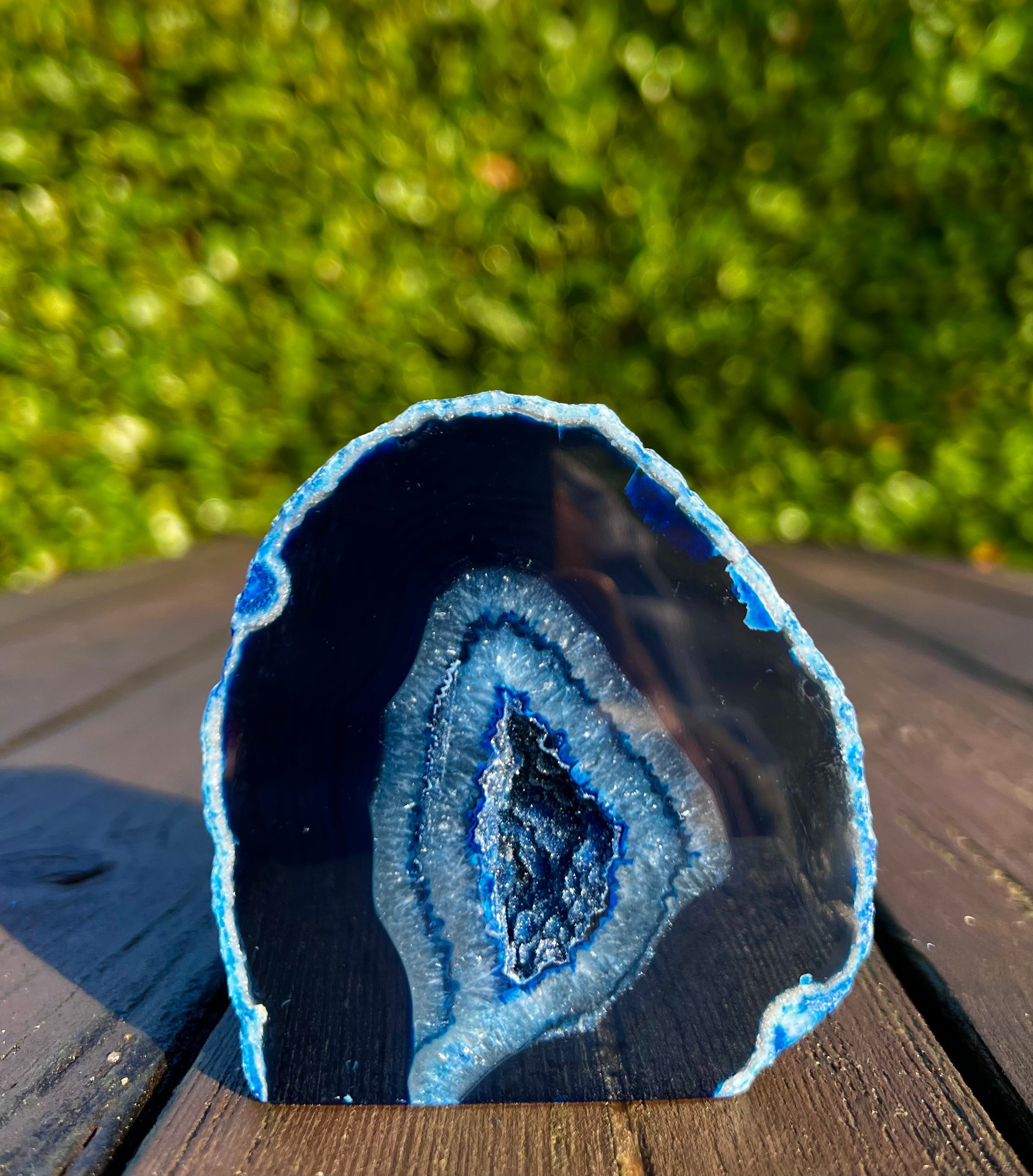 Blue agate sale geode