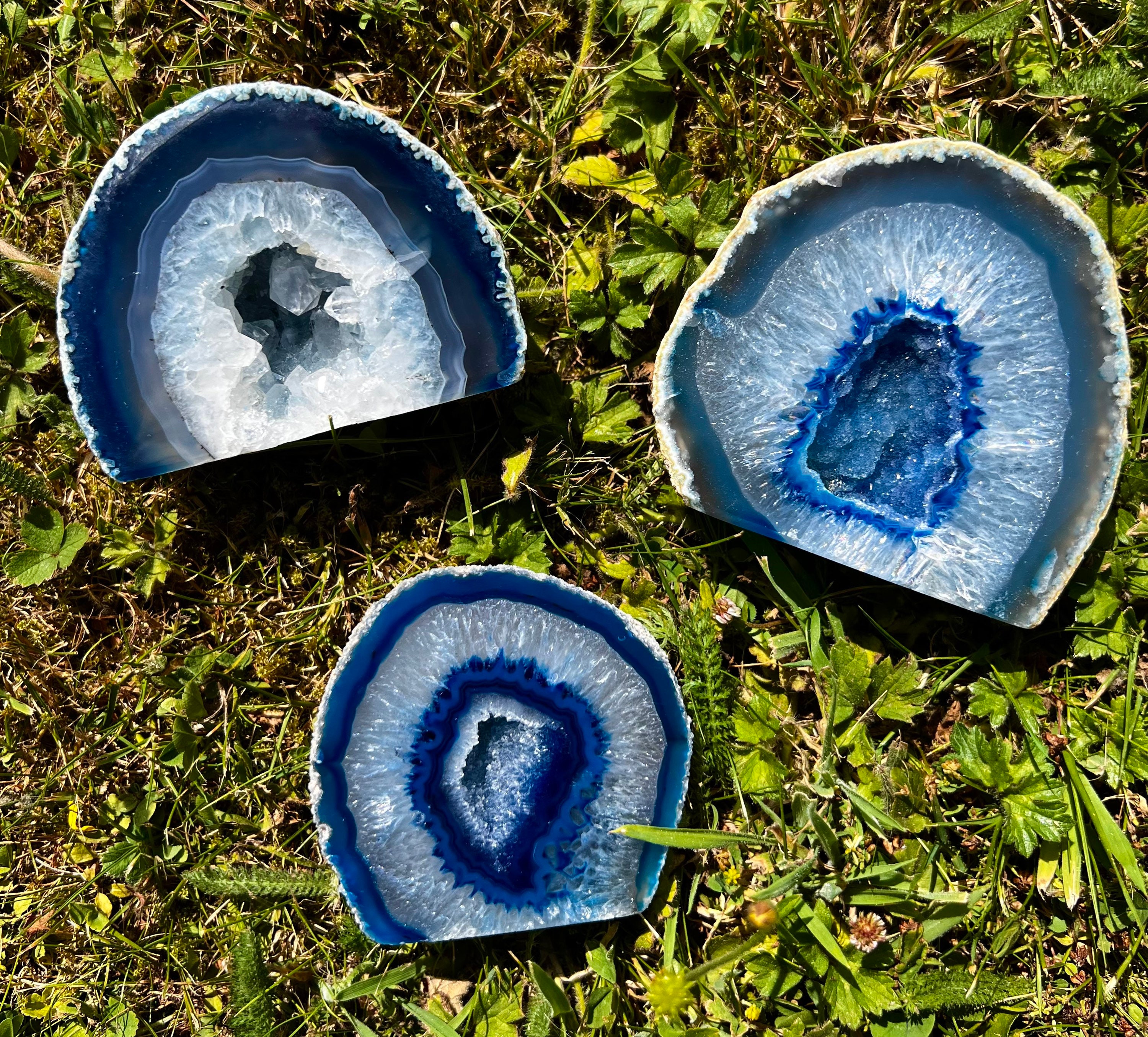 ブルーアゲートジオード、ブラジル産アゲートジオード、ジオード