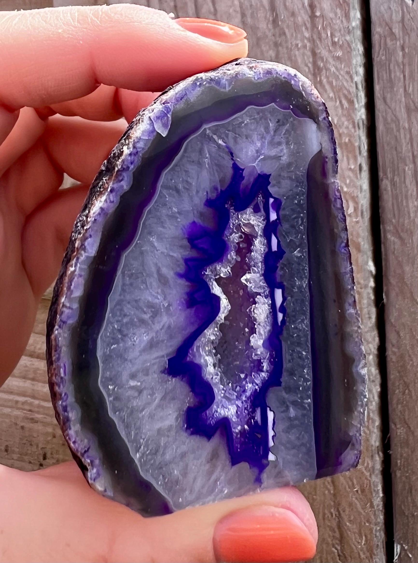 Purple Agate Geode, Brazilian Agate Geode, Purple, Agate