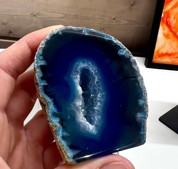アガット　グリーン、ブルー Green Moss Agate Blue Topaz Gemstone 2.2