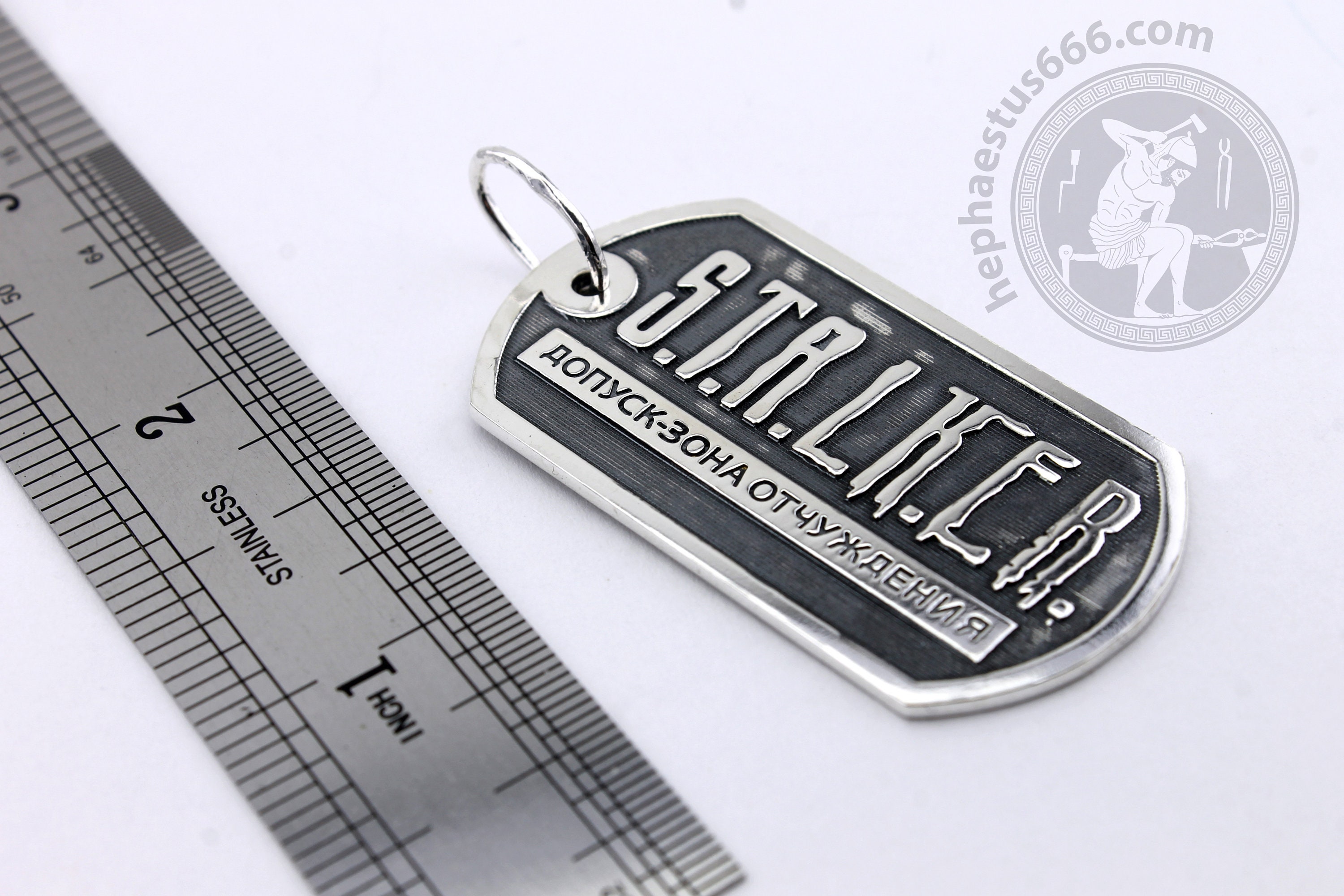 S.T.A.L.K.E.R. Silver Dog Tag Stalker Pendant Cheeki Breeki - Etsy Ireland