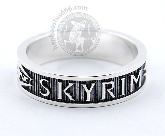 Tamaño personalizado Skyrim anillo de plata skyrim anillo - Etsy España