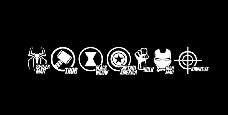 Avengers Vinyl Sticker Decal Marvel Comics Superheroes Logo Car Window Laptop