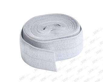 Fold-Over Elastic, 20mm - 2 Yard Package Pewter SUP211-2-Pewter