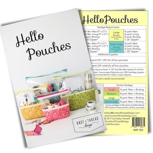 Hello Pouches Patterns - Knot and Thread Design KAT 102
