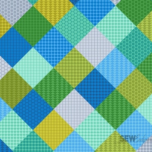 Animal Alphabet | Lewis & Irene | Patchwork Blues | A974C