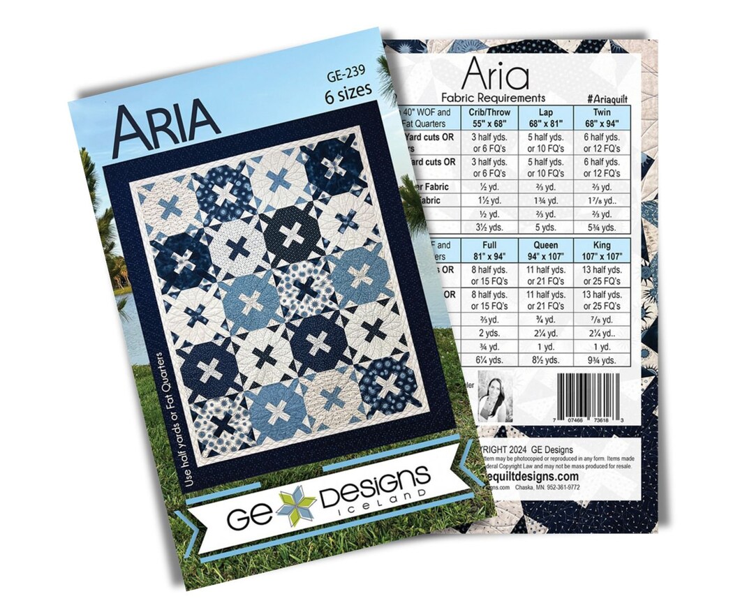 Aria - Quilt Pattern GE-239 - Etsy