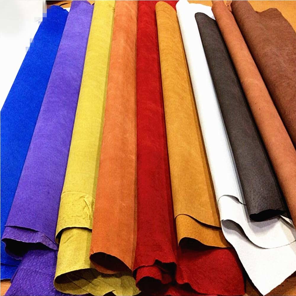 Pig leather hide pig skin split genuine leather brown Colors Etsy