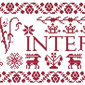 WINTER - Single color cross stitch chart - PDF format