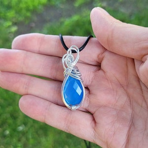 Blue Chalcedony pendant