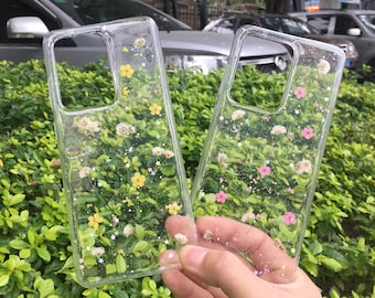 Gepresste echte Blume Hülle, iPhone 16 Pro Max 16e 15 Pro Max iPhone 14 13, Google Pixel 9A Pro 8 Pro Google Pixel 7 Pro 6 Pro Hülle