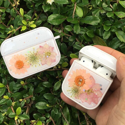 Pressed Real Dried Flower Airpods Pro Cases Cute Hard Airpod 1 Etsy