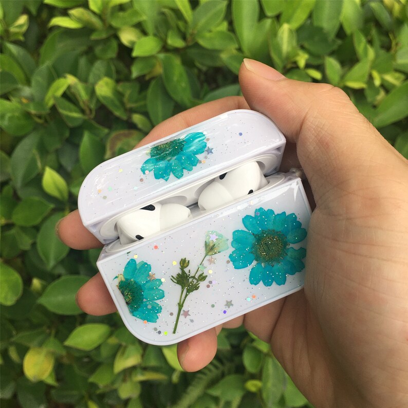 Pressed Real Dried Flower Airpods Pro Cases Cute Airpod 1 2 Etsy