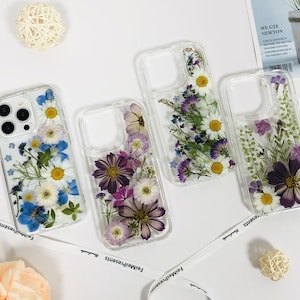 Natural real dried flower phone case for iPhone 17 Pro Max iPhone 16e 15 14,Google Pixel 10 9 8 case,Samsung S25 Edge Samsung S25 Ultra case