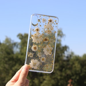 Pressed real dried flower phone case,iPhone 17 Pro Max 16e 15 Pro Max iPhone 14 13, Google Pixel 9A Pro 8A Google 7 Pro 6 Pro case, Xiaomi