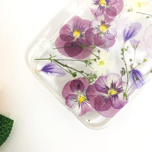 Natural purple flower pressed flower phone case for iPhone 17e 16e 15 14,Google Pixel 11 9 Pro 8 case,Samsung S26 Edge S25 Ultra case image 9