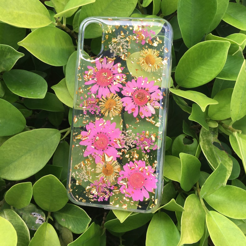 Handmade Real Pressed Dried Flower Caseiphone X 6 6s 7 8 Plus Etsy