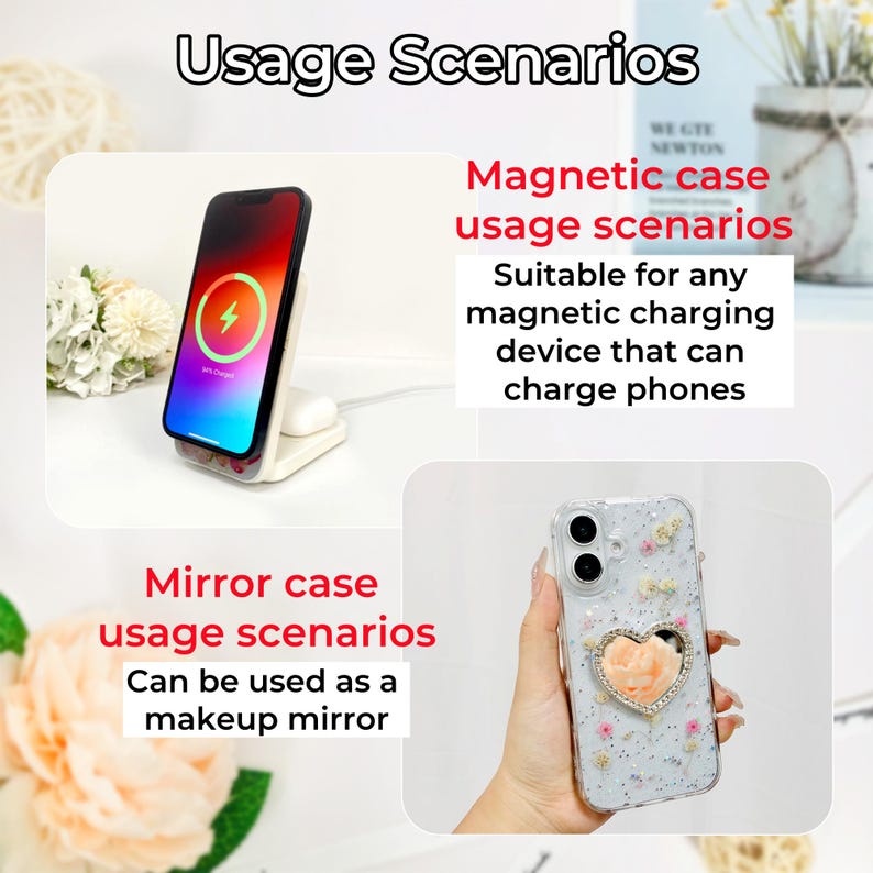 Custom name starry sky real flower phone case with glitter,for iPhone 17e 16e iPhone 15 Pro 14 13,Google Pixel 11 Pro 9A 9 Pro 7 Pro image 8