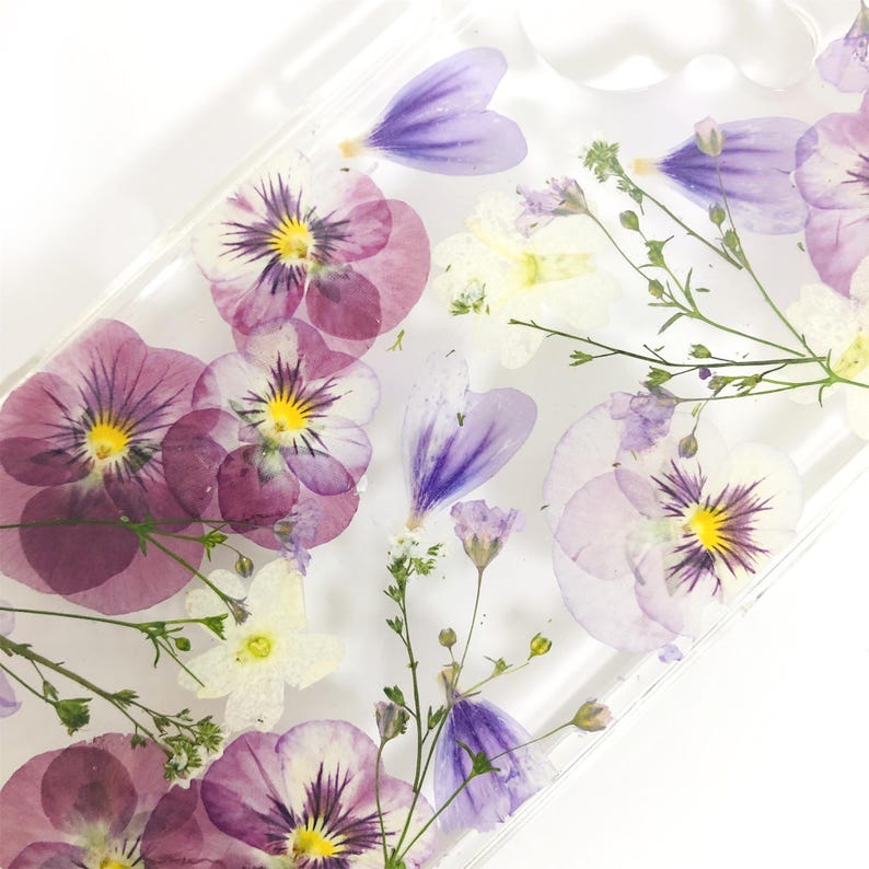 Natural purple flower pressed flower phone case for iPhone 17e 16e 15 14,Google Pixel 11 9 Pro 8 case,Samsung S26 Edge S25 Ultra case image 8