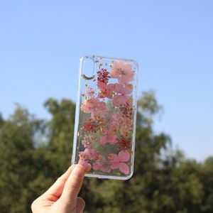 Handgemachte gepresste getrocknete Blume Handyhülle, iPhone 16 Pro Max 16e 15 Pro Max google Pixel 7a google Pixel 8 Pro Hülle