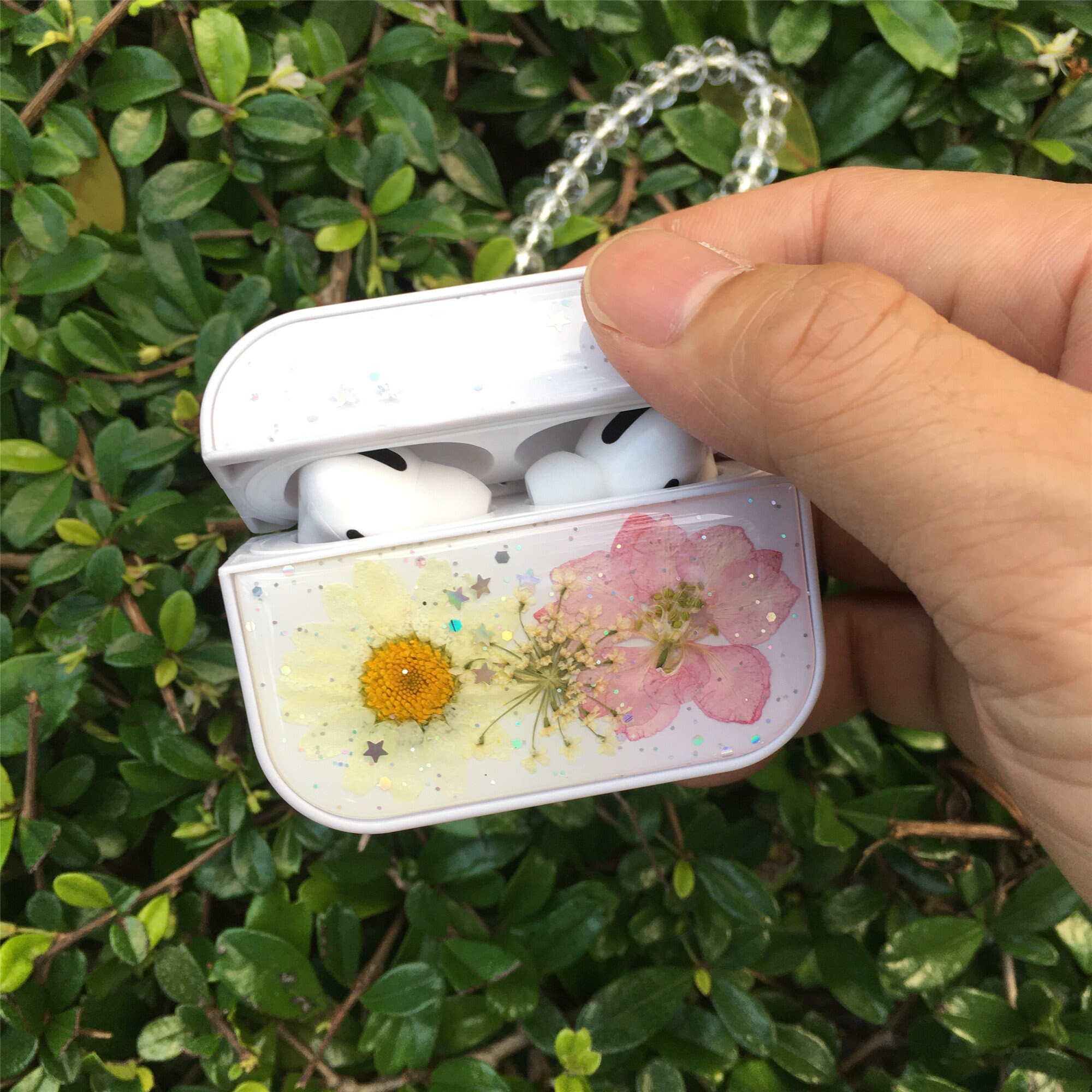 Personalized Real Dried Flower Airpods Pro Cases Cute Hard Etsy