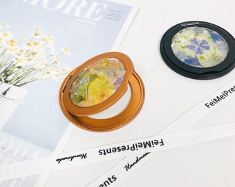 360 degree rotating yellow pressed flower phone ring holder for e-book,ring stand,ring grip,support wireless charging,multi-angle support