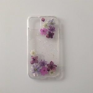 Pressed Dried Real Flower Natural Flower Handmade Clear Case For iPhone 17e 16e 15 Pro Max,Google Pixel 11 Pro 9 Pro 8 Pro Case image 1