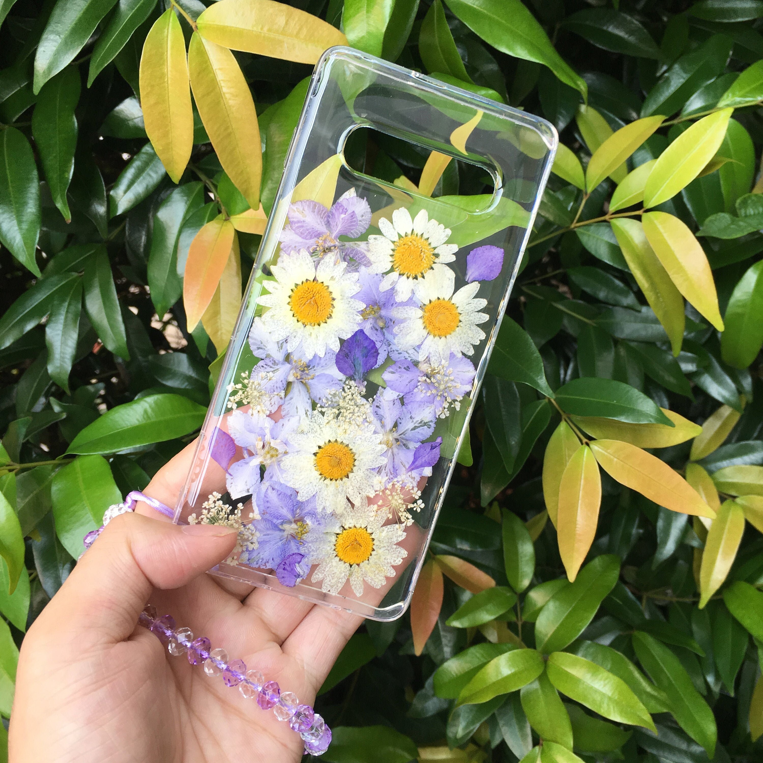 Customized Pressed Real Dried Flower Caseiphone X Xr Xs 11 12 Etsy