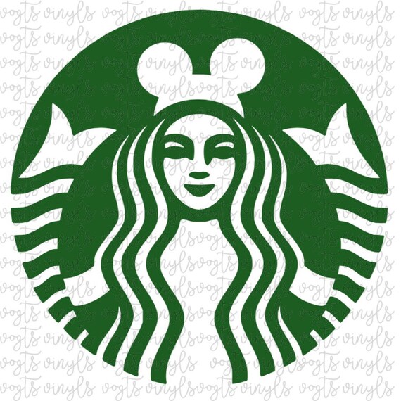 Starbucks Logo With Mouse Ears Disney Inspired Png File Etsy