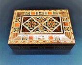 Handmade Inlaid Large Rectangular Jewellery Box 20 CM. Limited Edition.