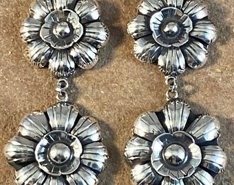 Lovely Mexican Sterling Silver Frida Earrings