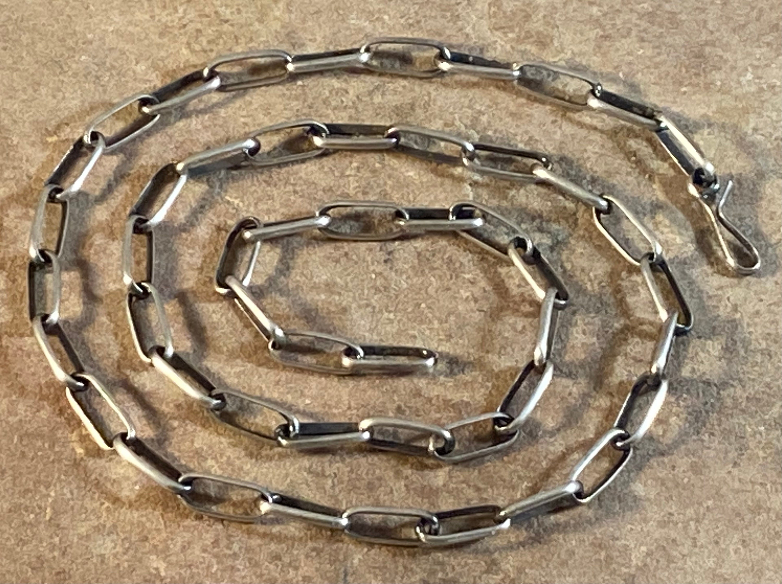 Hand Made Navajo 18 inch Sterling Silver Chain
