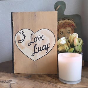 I Love Lucy inspired  Hand Painted Book Box