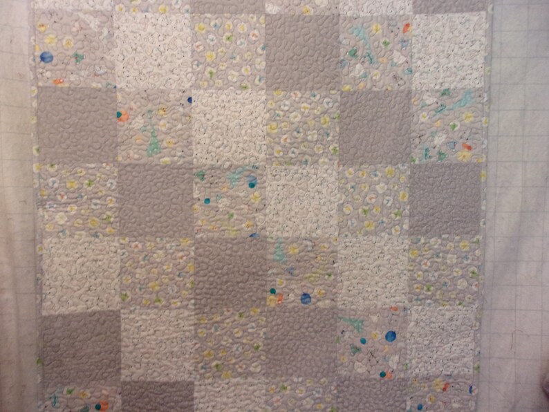 Scattered Patchwork Light Grey Patchwork Baby Quilt - Etsy