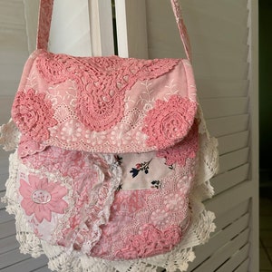 Salmon Pink Shabby Chic Purse