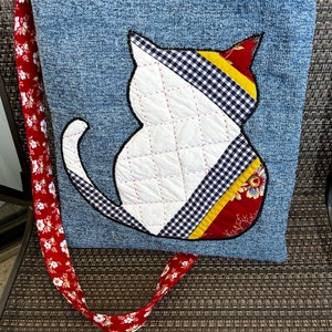 Vintage Quilted Cat Purse Bild 8