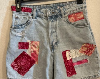 Size 2 Repurposed Denim Shorts