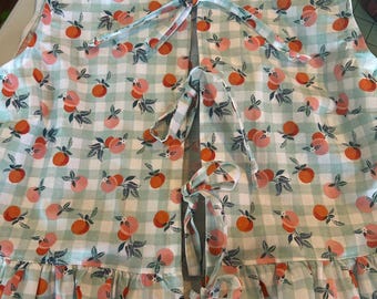 Peaches Front Tie Crop Top