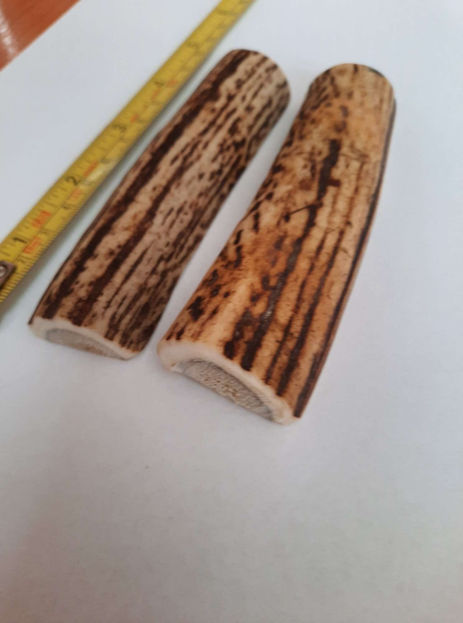 Deer horn knife handle. Deer Horn scales Fool natural9B. Etsy