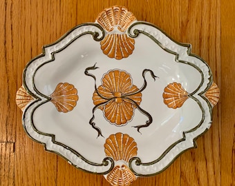 Vintage Shell Pattern Low Dish