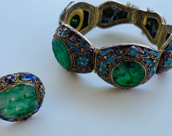 Chinese Export Bracelet and matching Ring