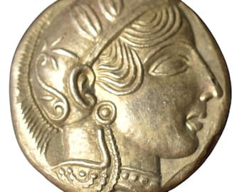Replika tetradrachmy Ateńskiej Sowy Attyckiej | Ręcznie wybijana moneta starożytnej Grecji ze srebra próby 925 (ok. 440-420 p.n.e.)
