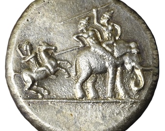 Alexander the Great "Porus" Decadrachm Replica | Hand-Struck Sterling Silver Ancient Greek Coin (c. 325-323 BC)