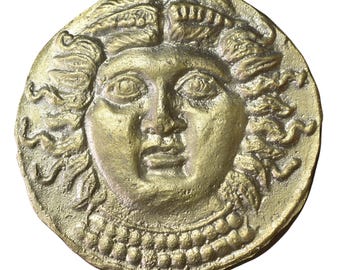 Olbia, Scytia, replika monety Demeter | Duży grecki medalion z brązu, odlewany na gorąco (350–330 p.n.e.)