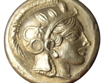 Replika tetradrachmy sowy ateńskiej z pełnym grzebieniem | Srebrna moneta starożytnej Grecji, bita ręcznie (ok. 454-404 p.n.e.)