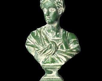 ローマ皇帝トラヤヌスの胸像（グリーンブロンズ） - 有名なローマ皇帝