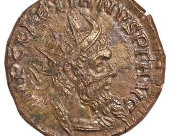 Laelianus, uzurpator AE Antoninianus, replika | Ręcznie bita miedziana moneta rzymska (269 r. n.e.)