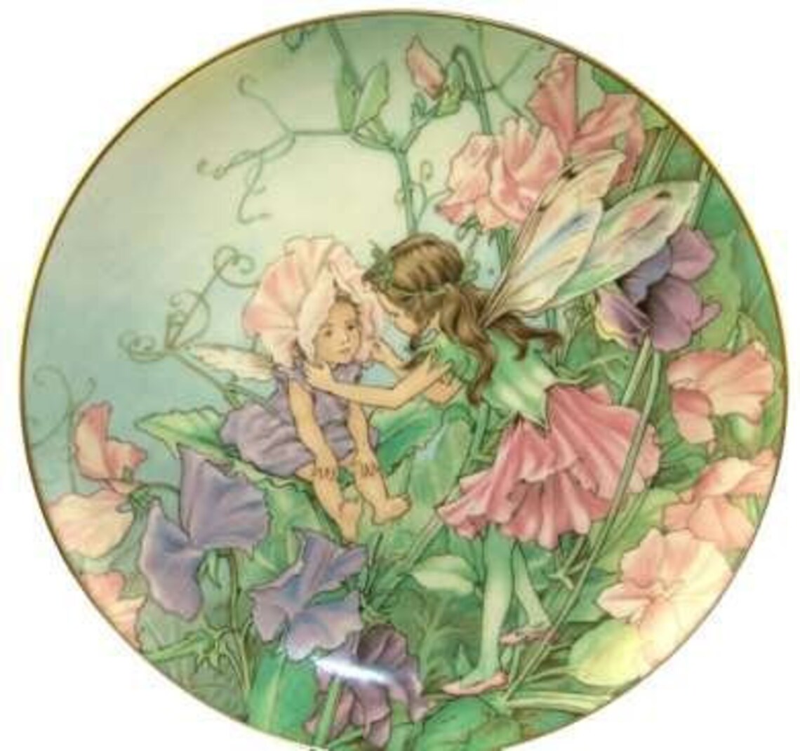 FLOWER FAIRY PLATE the Sweet Pea Fairy Etsy