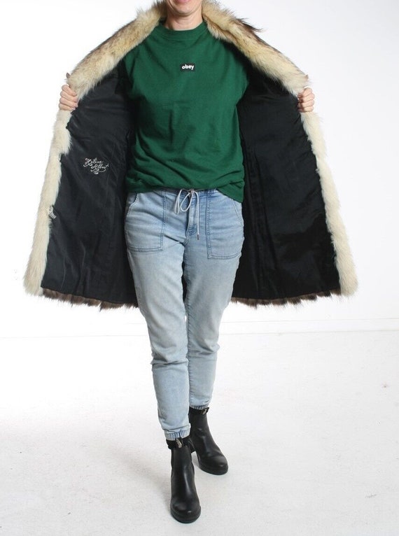 Size M Awesome Raccoon & Fox Fur Women Coat Jacke… - image 8