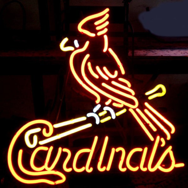 St. Louis Cardinals Handmade Neon Sign Custom Real Glass Neon Light Sign